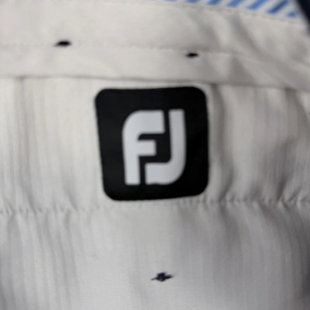 FootJoy Stretch Golf Pants Blue Solid Flat Front Classic Fit 34x32 Pockets